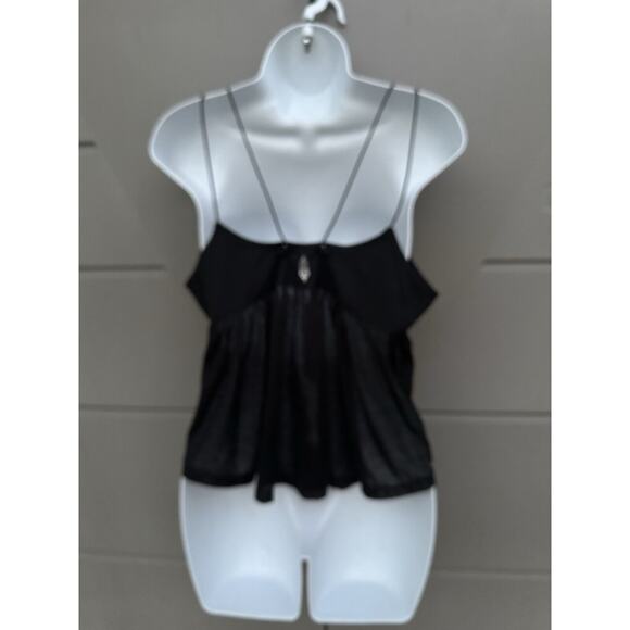 Free People Movement Black Catch Me Drift Tank Top XS Small Semi Sheer OB126447 - Picture 8 of 16